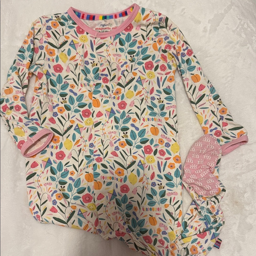 Magnetic Me Floral and Insect Print Footies